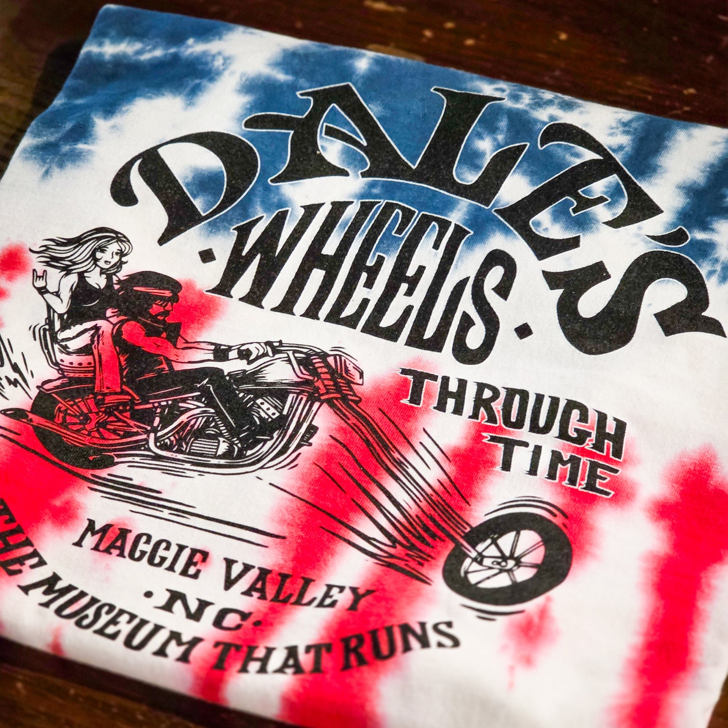 Retro Tie Dye - Red, White, and Blue