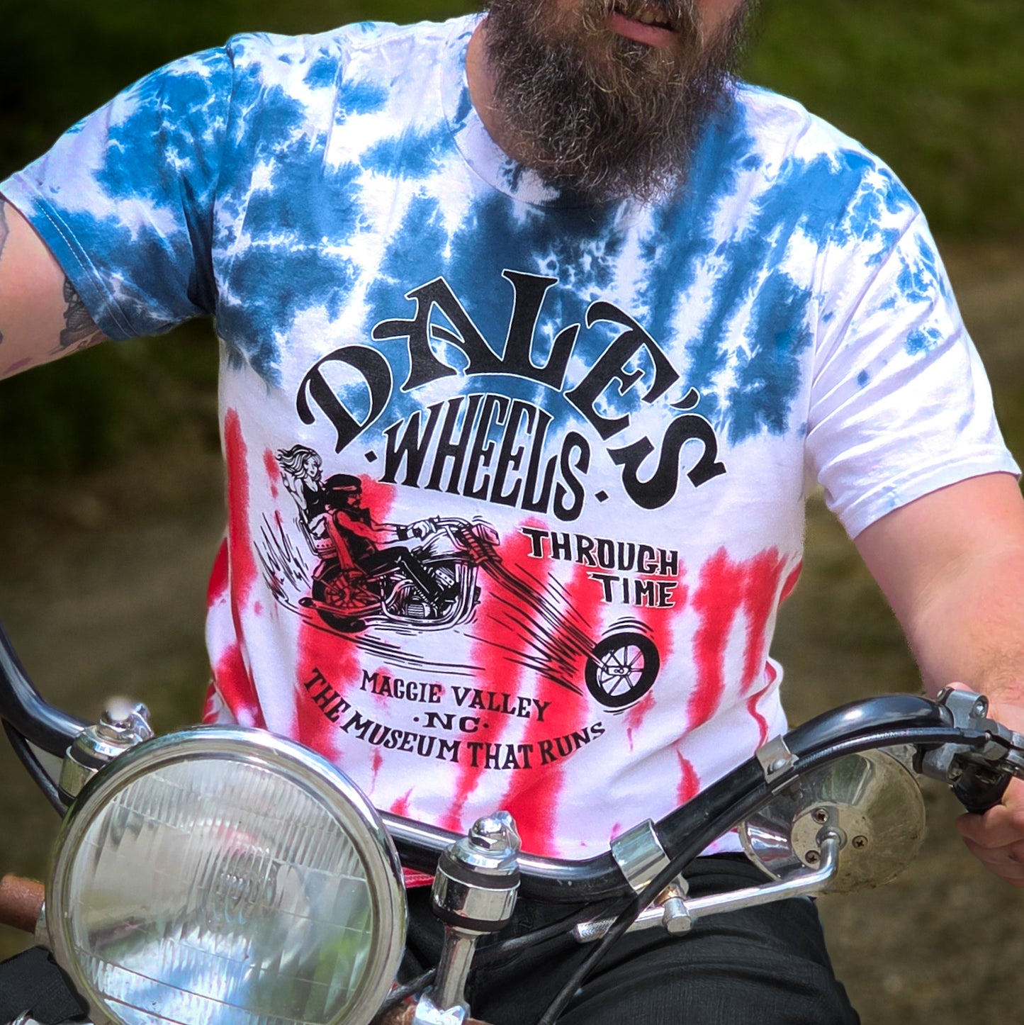 Retro Tie Dye - Red, White, and Blue